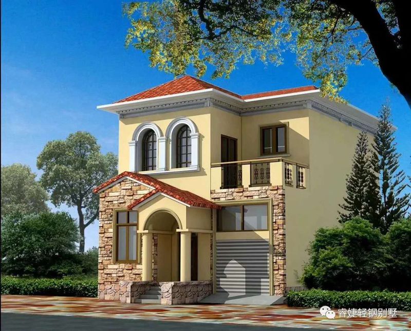 典雅精致 氣派華美 推薦5套農村自建房一,二層輕鋼別墅戶型(圖5) 睿婕輕鋼別墅